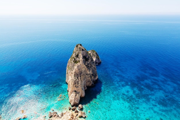 Bellissimi paesaggi marini sull'isola di Zante in Grecia