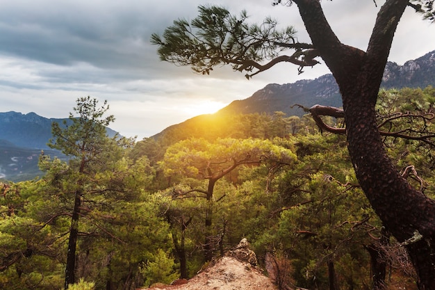 Bellissimi paesaggi naturali nelle montagne della Turchia. La via Licia è famosa tra gli escursionisti.