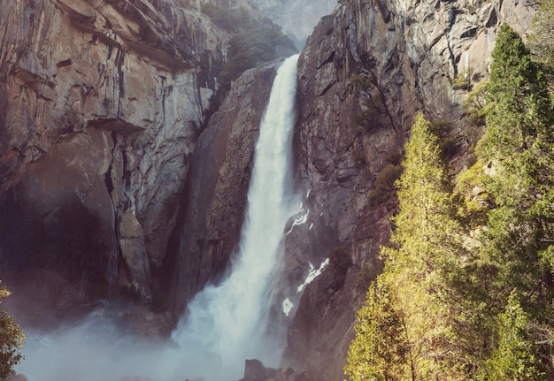 Bellissimi paesaggi primaverili nel Parco Nazionale di Yosemite, Yosemite, USA