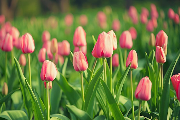 Bellissimi tulipani rosa