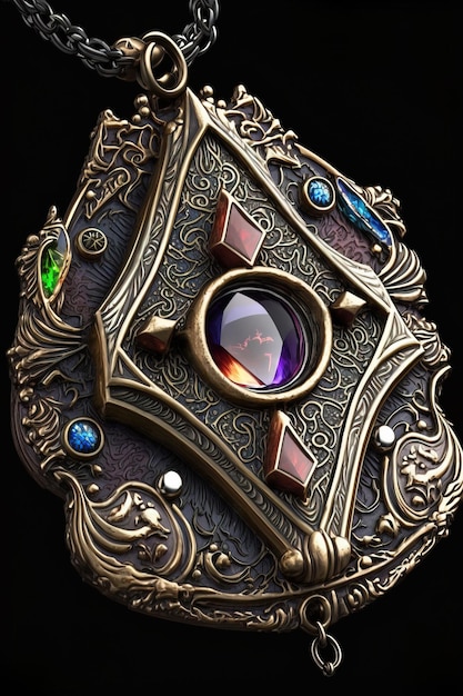 Bellissimo amuleto vintage con ornamento