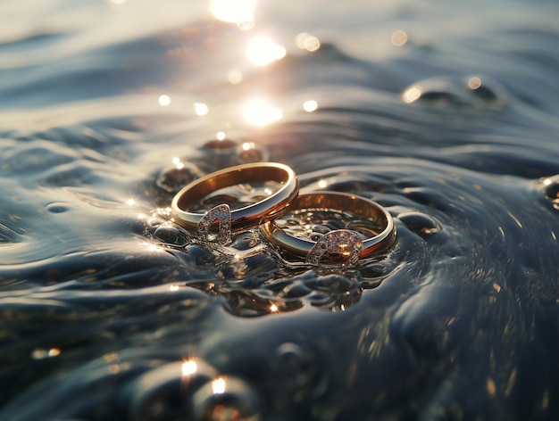 Bellissimo anello sull'acqua generato dall'intelligenza artificiale