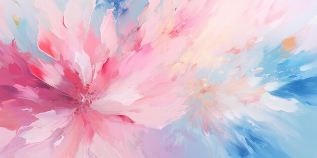 Bellissimo astratto rosa blu pastello impressionistico sfondo di design floreale bellissimo Generative AI AIG32
