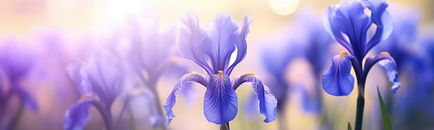 Bellissimo banner di fiori di iris