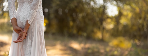 Bellissimo banner panoramico per matrimonio