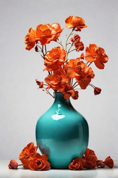 Bellissimo bouquet di fiori con un elegante vaso