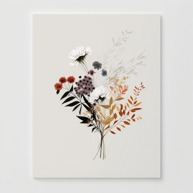 bellissimo bouquet di fiori in stile minimalista