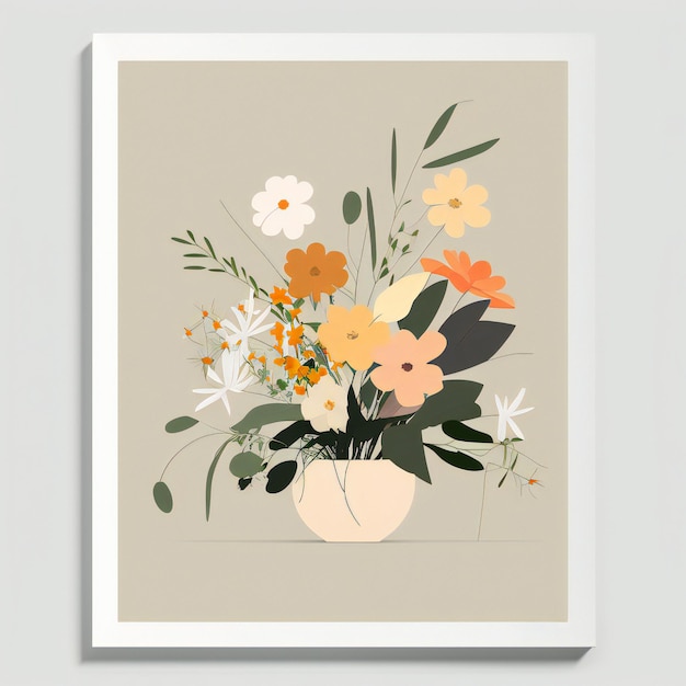 bellissimo bouquet di fiori in stile minimalista