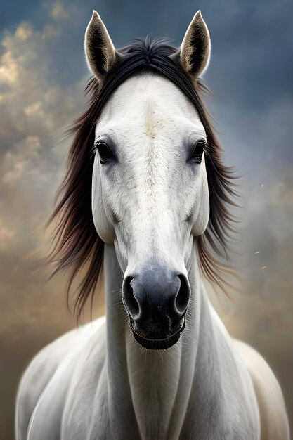 Bellissimo cavallo bianco