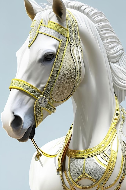 Bellissimo cavallo con ornamenti generati dall'IA