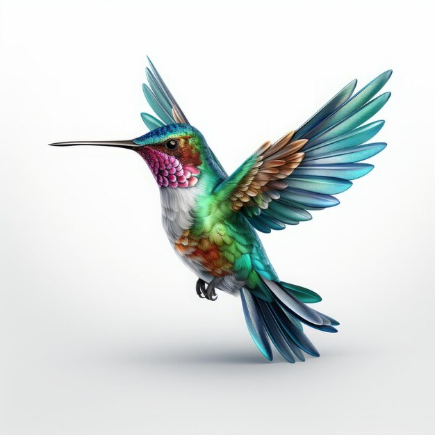 Bellissimo colibrì dai colori vivaci
