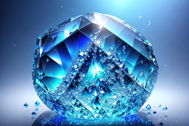 Bellissimo cristallo blu chiaro