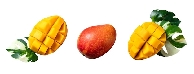 Bellissimo delizioso mango isolato su sfondo bianco tavolo