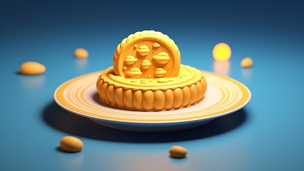 Bellissimo design 3d di mooncake