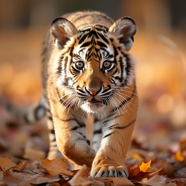 Bellissimo dipinto ad acquerello della giungla con la tigre AI generato