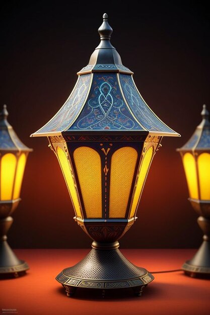 Bellissimo disegno di lampada medievale