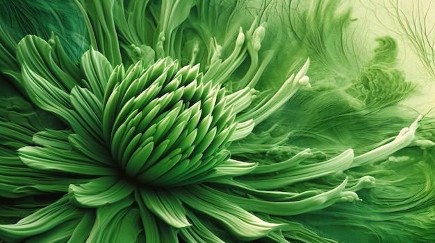 Bellissimo disegno floreale verde astratto