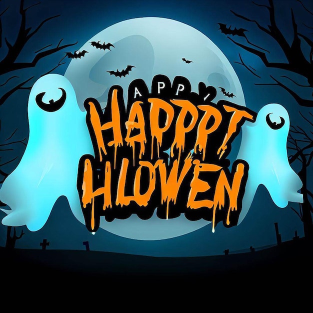 Bellissimo e misterioso banner di Halloween con spazio per inserire il testo