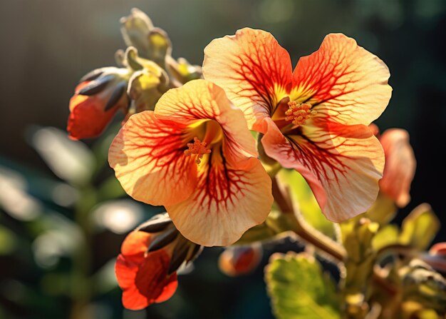 bellissimo fiore d'orchidea in giardino da vicino