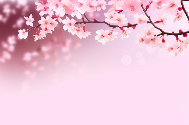 Bellissimo fiore di sakura, fiore di ciliegio, albero a sfondo rosa.