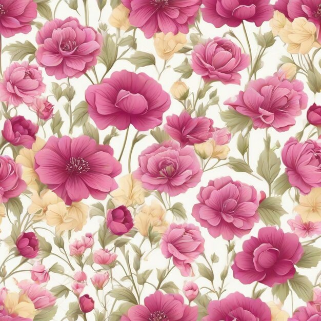 bellissimo fiore floreale sfondo a pattern senza cuciture per prodotto premium ai generato