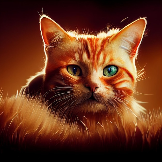 Bellissimo gatto, arte digitale