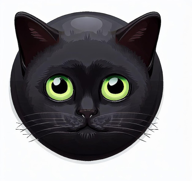 Bellissimo gatto che ride illustrazione icona avatar emoji ai immagine idea concetto carta da parati disegno gattino