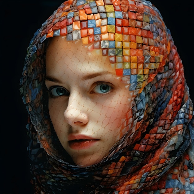 Bellissimo hijab da ragazza turca di Chuck Close