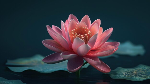 Bellissimo lotus graziosamente equilibrato carta da parati sfondo pianta di fiore petalo bandiera sfondo meditazione