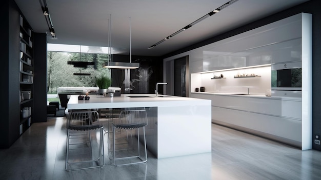 bellissimo nuovo appartamento architettura nuova tendenza design cucina domestica di una casa moderna