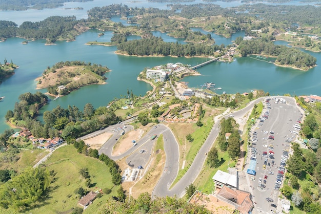 Bellissimo paesaggio a El Penol Guatape Medellin Colombia