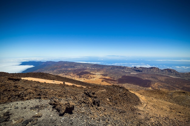 Bellissimo paesaggio del parco nazionale del Teide Tenerife Canarie Spagna