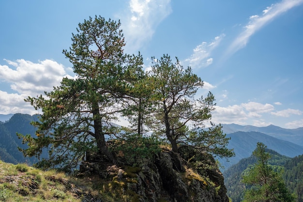 Bellissimo paesaggio della regione montuosa della Georgia, Tusheti. Viaggio