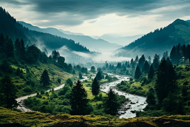 bellissimo paesaggio delle montagne