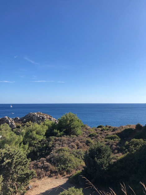 Bellissimo paesaggio estivo di Rodi in Grecia