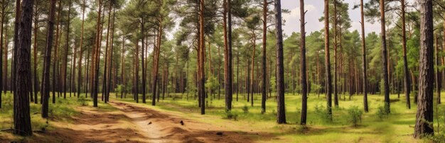 Bellissimo paesaggio forestale IA generativa