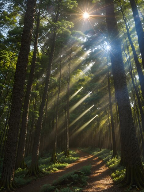 bellissimo paesaggio forestale