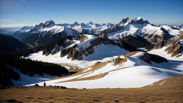 Bellissimo paesaggio in lotti mille disciplina e bosco Risorsa creativa generata dall'IA