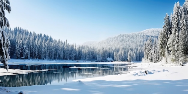 Bellissimo paesaggio innevato