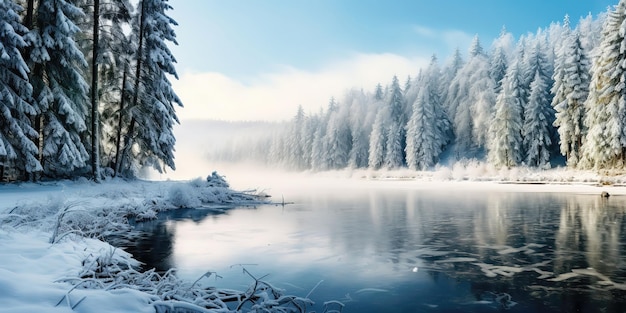 Bellissimo paesaggio innevato