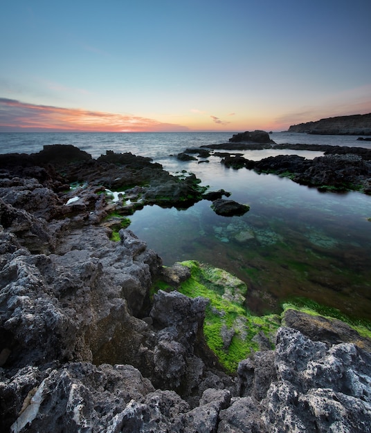 Bellissimo paesaggio marino. Composizione della natura.