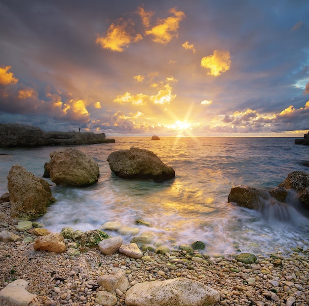 Bellissimo paesaggio marino Composizione della natura