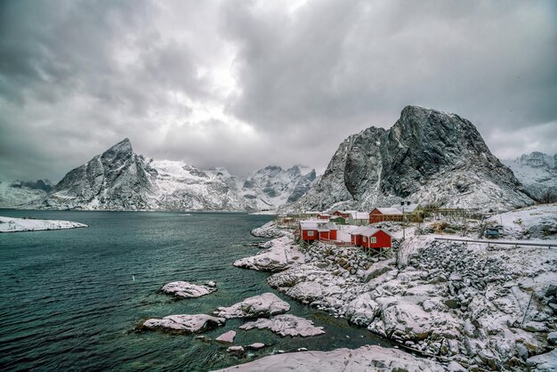 Bellissimo paesaggio naturale delle Lofoten in Norvegia