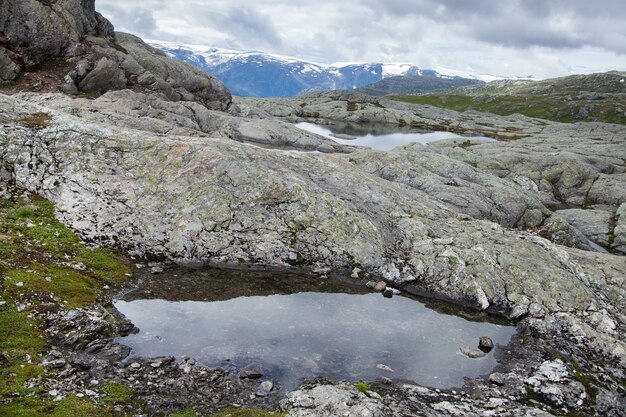 Bellissimo paesaggio naturale in Norvegia. Incredibile natura selvaggia in Europa.