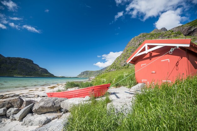 Bellissimo paesaggio nelle isole Lofoten in estate, Norvegia