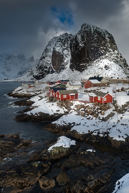 Bellissimo paesaggio sull'isola di Lofoten