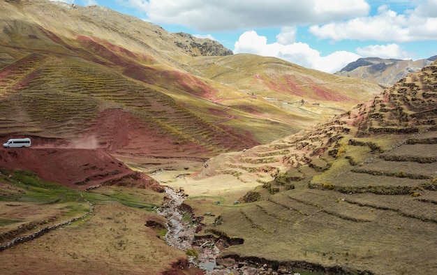 bellissimo paesaggio sulle montagne delle Ande, a Cusco, in Perù