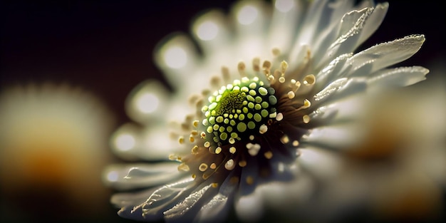 Bellissimo panorama della natura BackgroundMacro Colpo di stupefacenti fiori Fantasy Arte floreale AI generato