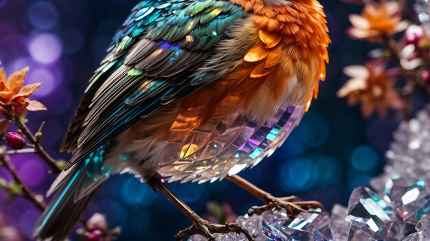 Bellissimo pappagallo di piume di Ara Bellissimo sfondo
