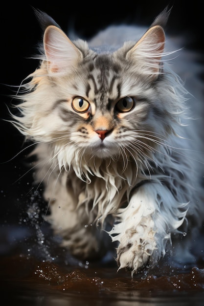 Bellissimo poster del gatto maine coon